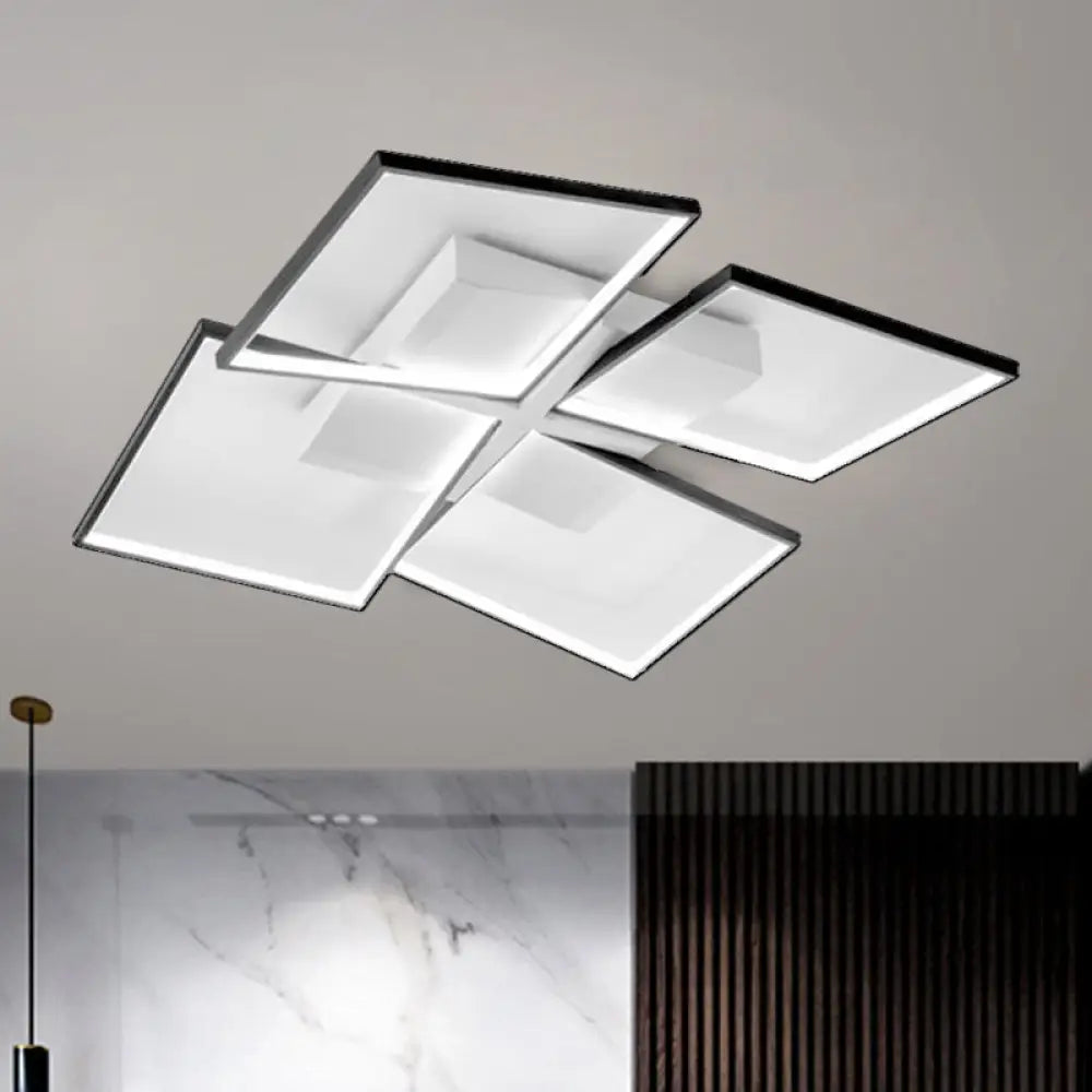 Minimalist Clear Glass Led Semi - Mount Ceiling Lamp In Warm/White/3 Colors 35.5’/26.5’ Long