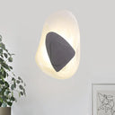 Minimalist Clear Glass Rock Wall Sconce: Black/Gold Led Flush Mount For Dining Room Black