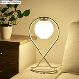 Minimalist Crossed Linear Nightstand Lamp - 1 Light White/Black Finish For Bedroom