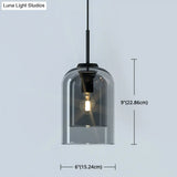Minimalist Double Glass Shade Pendant Light For Aisle Bedroom - Modern And Stylish