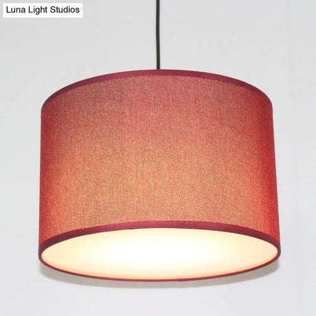 Minimalist Drum Suspension Single-Bulb Pendant Light Fixture Perfect For Restaurants