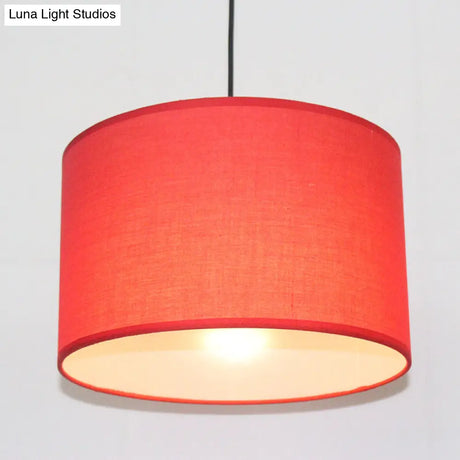 Minimalist Drum Suspension Single-Bulb Pendant Light Fixture Perfect For Restaurants