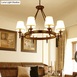 Minimalist Empire Shade Chandelier Light - 8 Heads Ceiling Lighting For Living Room