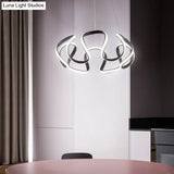 Minimalist Flower Chandelier: Acrylic Led Pendant Light For Living Room