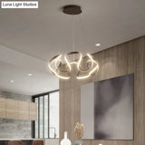 Minimalist Flower Chandelier: Acrylic Led Pendant Light For Living Room