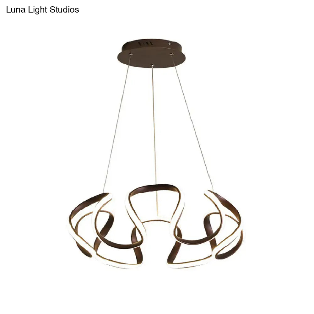 Minimalist Flower Chandelier: Acrylic Led Pendant Light For Living Room