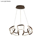 Minimalist Flower Chandelier: Acrylic Led Pendant Light For Living Room
