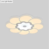 Minimalist Flush Mount Led Ceiling Lamp In White With Ultrathin Design & Acrylic Finish
