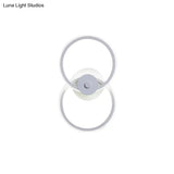Minimalist Flush Mount Wall Sconce: Ring Acrylic Led Light In Warm/White