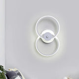 Minimalist Flush Mount Wall Sconce: Ring Acrylic Led Light In Warm/White White /