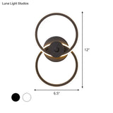 Minimalist Flush Mount Wall Sconce: Ring Acrylic Led Light In Warm/White