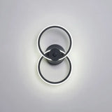 Minimalist Flush Mount Wall Sconce: Ring Acrylic Led Light In Warm/White Black / White