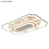 Minimalist Geometric Flush Mount Light - Modern Acrylic Spotlight For Living Room