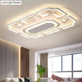 Minimalist Geometric Flush Mount Light - Modern Acrylic Spotlight For Living Room