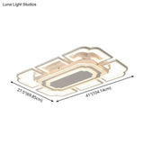 Minimalist Geometric Flush Mount Light - Modern Acrylic Spotlight For Living Room