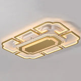 Minimalist Geometric Flush Mount Light - Modern Acrylic Spotlight For Living Room Gold / 41 White