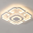 Minimalist Geometric Flush Mount Light - Modern Acrylic Spotlight For Living Room White / 19.5