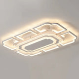 Minimalist Geometric Flush Mount Light - Modern Acrylic Spotlight For Living Room White / 41