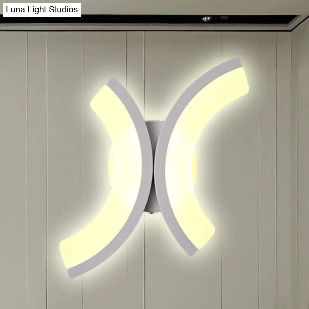 Minimalist Geometric Led Wall Sconce Warm/White Light