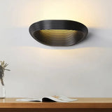 Minimalist Geometric Wall Sconce With Led Warm/White Light In White/Black Metal Black / White