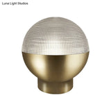 Minimalist Glass Night Lamp With Prismatic Shade | 1-Head Table Lighting In Black/Gold Ideal For