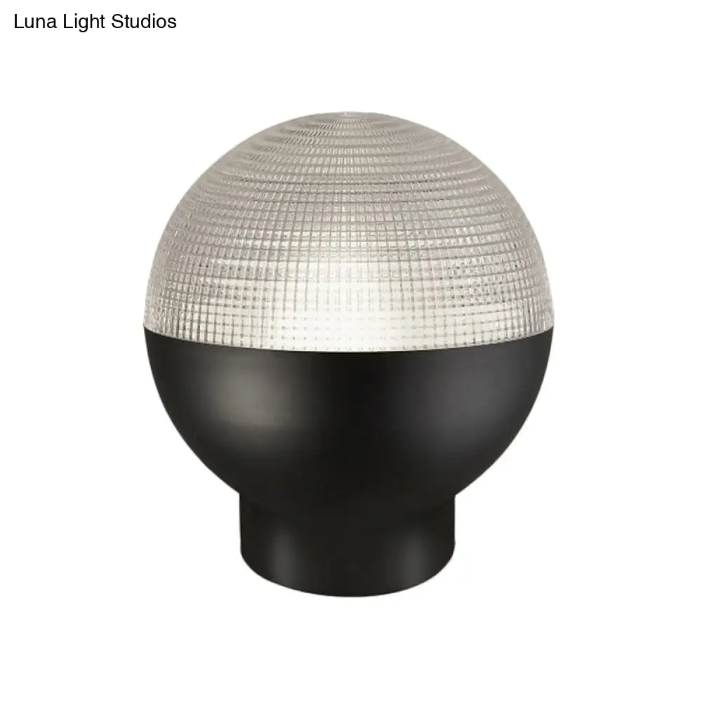 Minimalist Glass Night Lamp With Prismatic Shade | 1-Head Table Lighting In Black/Gold Ideal For