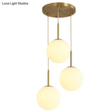 Minimalist Glass Pendant Light In White For Dining Room Table