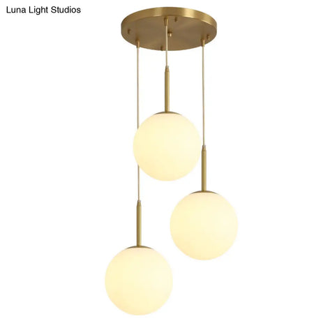 Minimalist Glass Pendant Light In White For Dining Room Table