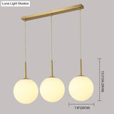 Minimalist Glass Pendant Light In White For Dining Room Table