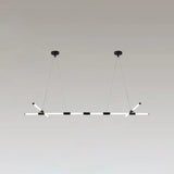 Minimalist Glass Tube Pendant Lamp With Frosted White Shade And Black Led For Offices 10 /