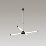 Minimalist Glass Tube Pendant Lamp With Frosted White Shade And Black Led For Offices 4 /