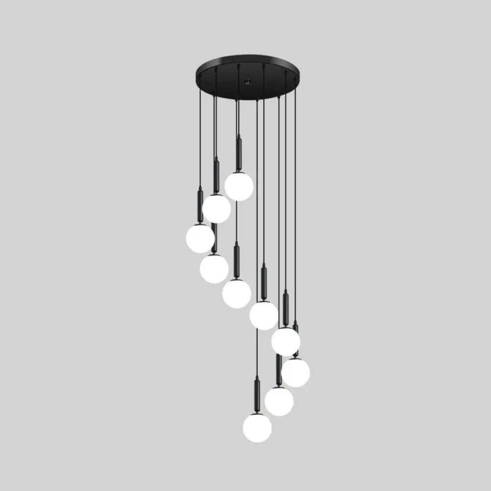 Minimalist Globe Pendant Light For Modern Living Rooms 10 / Black