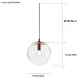 Minimalist Globe Pendant Light: Stylish Glass Ceiling For Dining Room