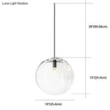 Minimalist Globe Pendant Light: Stylish Glass Ceiling For Dining Room