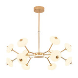 Minimalist Gold Bean Shaped Acrylic Led Chandelier For Bedroom Ceiling 12 /