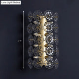Minimalist Gold Floral Sconce Light With Crystal Shade - Wall Mount Lighting For Bedroom