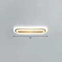 Minimalist Gold Led Ceiling Light For Bedroom - Acrylic Flush Mount Fixture / 16’ White