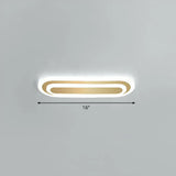 Minimalist Gold Led Ceiling Light For Bedroom - Acrylic Flush Mount Fixture / 16’ White