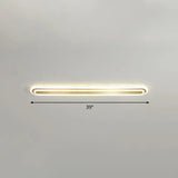 Minimalist Gold Led Ceiling Light For Bedroom - Acrylic Flush Mount Fixture / 39’ Remote Control