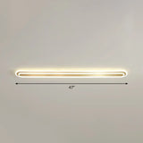 Minimalist Gold Led Ceiling Light For Bedroom - Acrylic Flush Mount Fixture / 47’ Warm