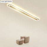 Minimalist Gold Led Ceiling Light For Bedroom - Acrylic Flush Mount Fixture