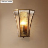 Minimalist Gold Trumpet Flared Wall Mount Glass Light - Single Corridor Lighting