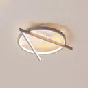 Minimalist Gray Led Flush Light - Acrylic V-Shape Ceiling Mount Fixture Warm/White 16.5’/20.5’