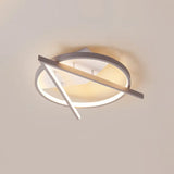 Minimalist Gray Led Flush Light - Acrylic V-Shape Ceiling Mount Fixture Warm/White 16.5’/20.5’