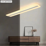 Minimalist Led Acrylic Linear Flush Mount Ceiling Light - White