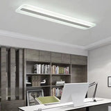 Minimalist Led Acrylic Linear Flush Mount Ceiling Light - White /