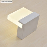 Minimalist Led Acrylic Slab Sconce Light - Warm/White Wall Lighting Solution