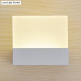 Minimalist Led Acrylic Slab Sconce Light - Warm/White Wall Lighting Solution