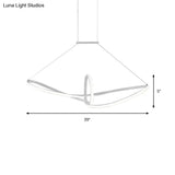 Minimalist Led Acrylic Twisted Ceiling Pendant - Warm/White/Natural Light