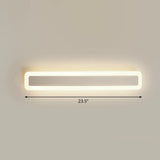 Minimalist Led Bar Vanity Light For Bathroom - White Acrylic Wall Mount / 23.5 Third Gear